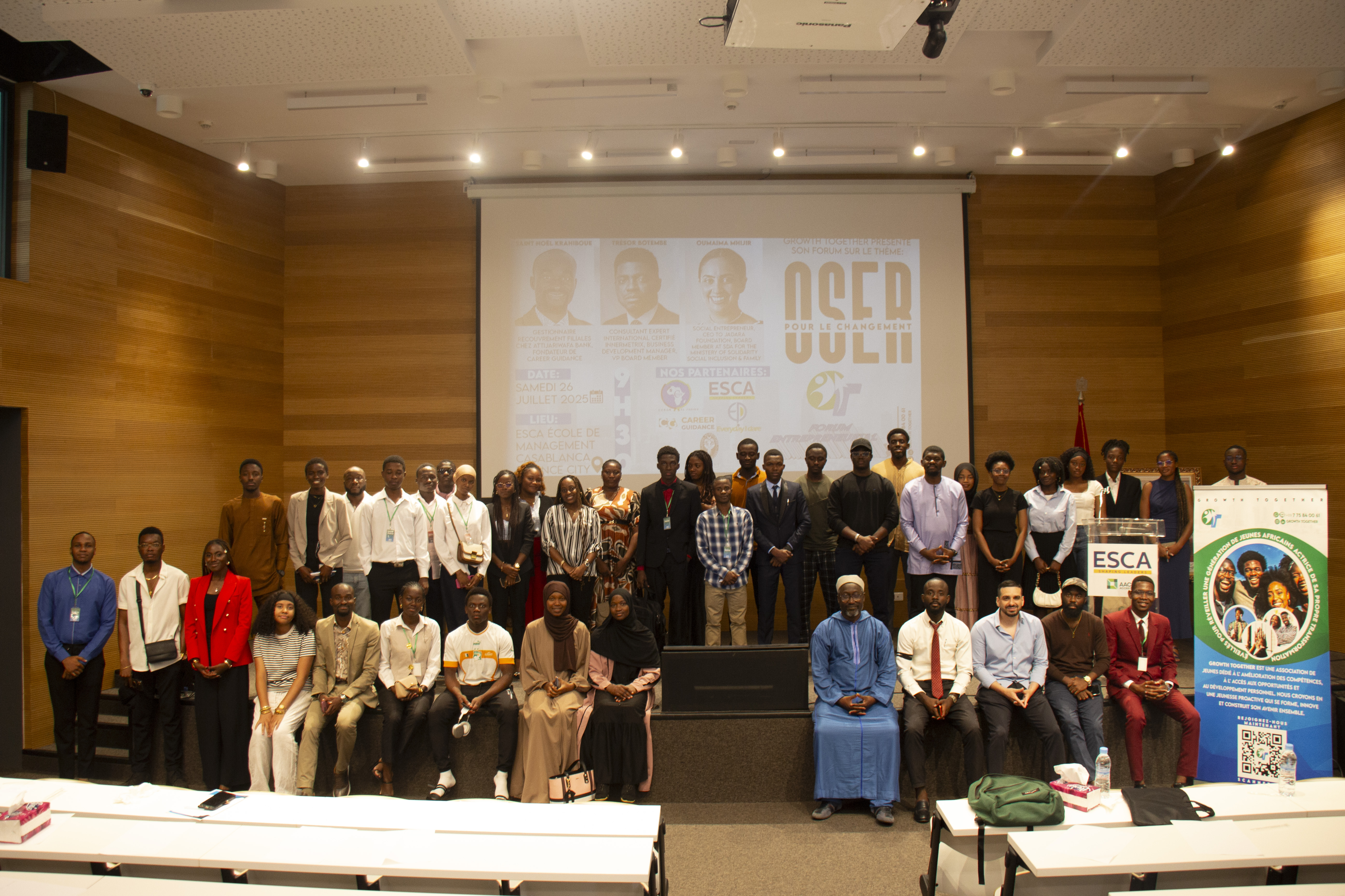 Participants du Forum Growth Together réunis à l'ESCA Casablanca